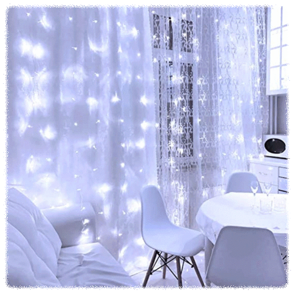 Ciana Window Curtain 300 LED String Lights With Remote Control