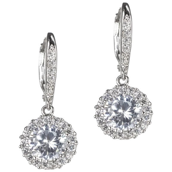 CZ by Kenneth Jay Lane Classic Round Drop Earrings