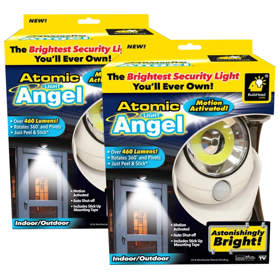 2-Pack: Atomic Angel Motion Activated LED Light with Mounting Tape As Seen On TV