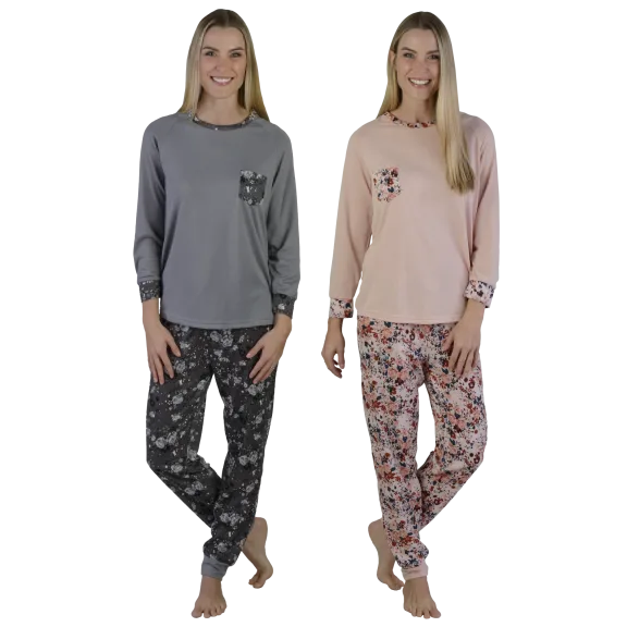 Isaac Mizrahi Pocket Detail Floral Pajama Set