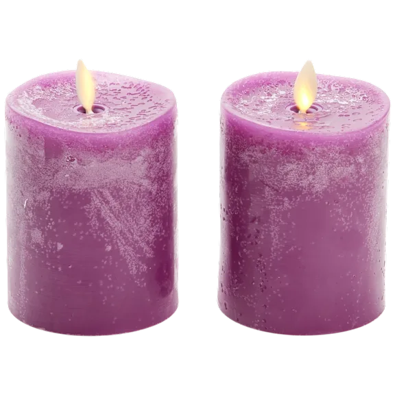 2-Pack: Luminara Flameless 4.5" Chalky Pillars