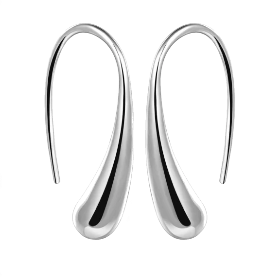 Hollywood Sensation Sterling Silver Teardrop Earrings