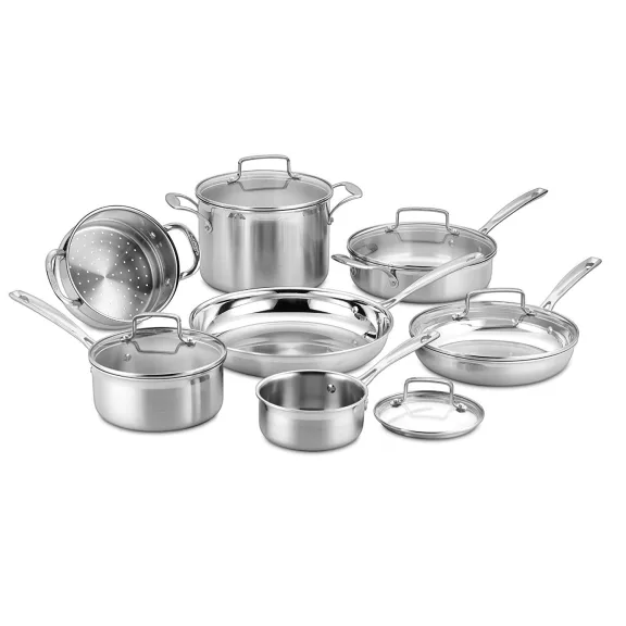 Cuisinart 12-Piece Tri-Ply Stainless Steel Cookware Set