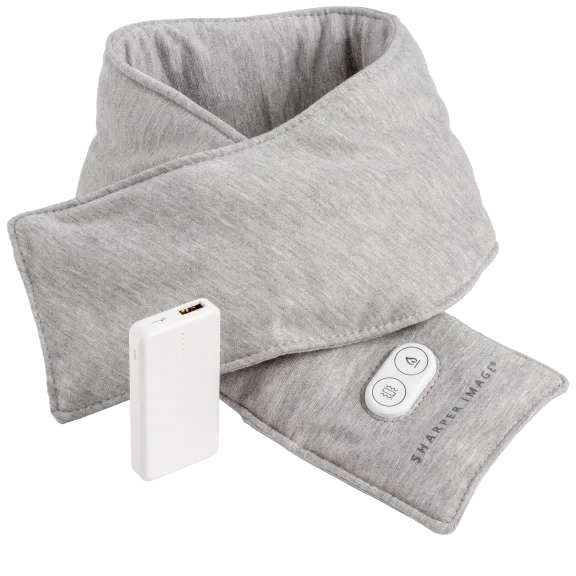Sharper Image Calming Heat Neck Wrap Deluxe 27-Setting with Power Pack