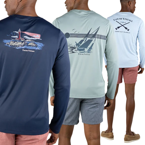 3-Pack: Tailor Vintage UPF 50+ Sun Shirts