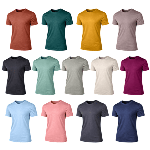6-Pack: GBH Assorted Men's Short Sleeve Fashion Stretch Rayon Tees