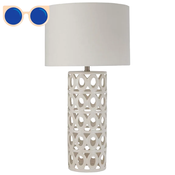 Stone & Beam 18" Ceramic Geometric Cut-Out Table Lamp