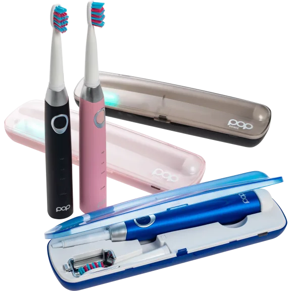 Pop Sonic Pro-4 Sonic Toothbrush with UV Sanitizer Case