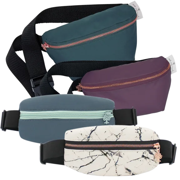4-Pack: Oak and Reed Belt Bags