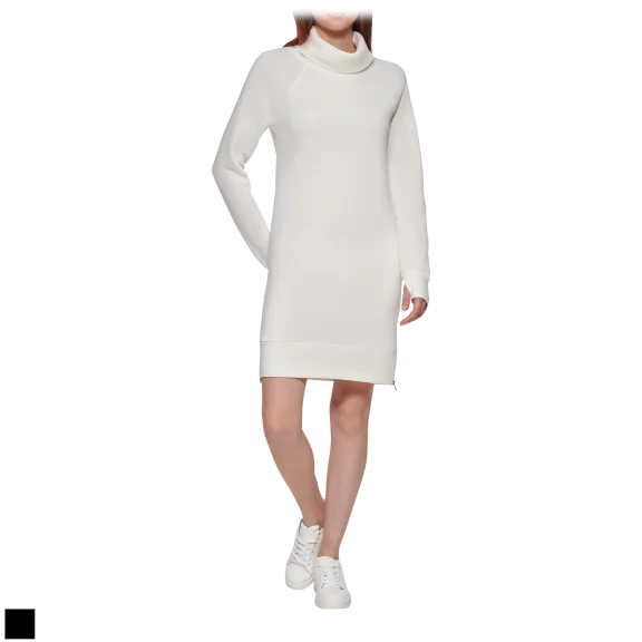 Marc New York Long Sleeve Sweatshirt Dress with Side Zippers
