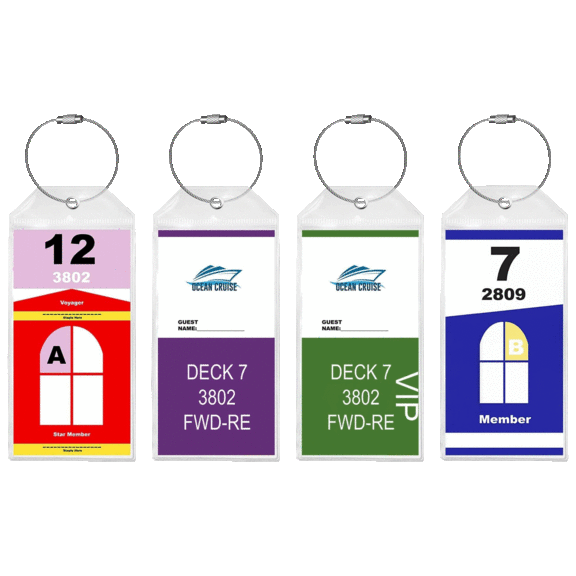Ciana Cruise Luggage Tag Holder with Zip Seal & Steel Loops