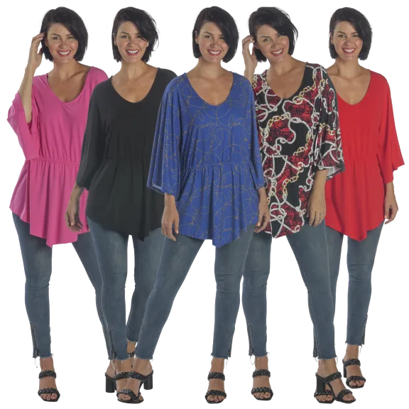 Shavonne Dorsey V-Neck Asymmetrical Knit Tunic
