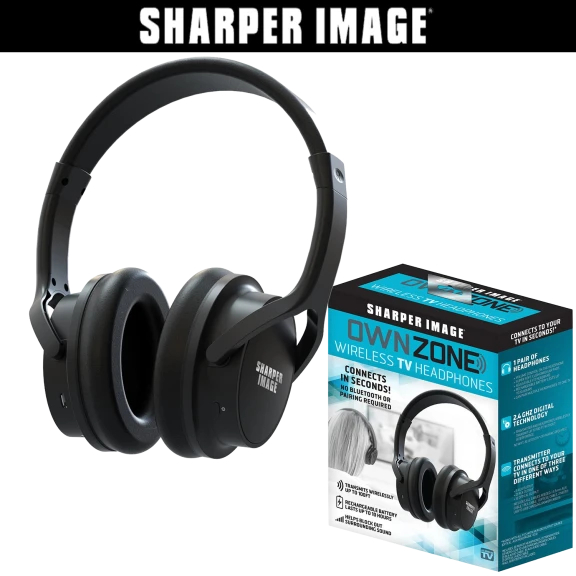 Sharper Image Own Zone Wireless TV Headphones for Private Listening