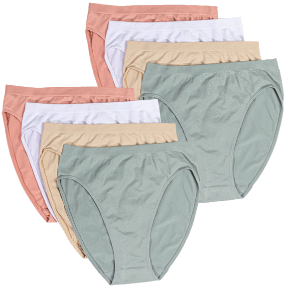 8-Pack: Rhonda Shear Ahh! Seamless Briefs