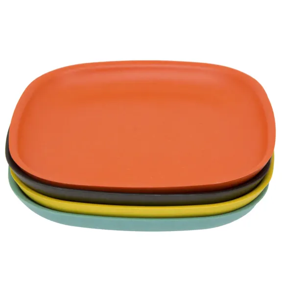 4-Pack: Biobu Bamboo Plates