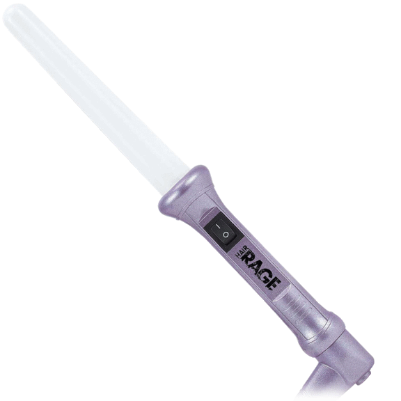 Hair Rage White Barrel 1" Graduated Curling Iron