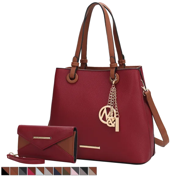 MKF Collection by Mia K Kearny Tote Bag and Wallet Set