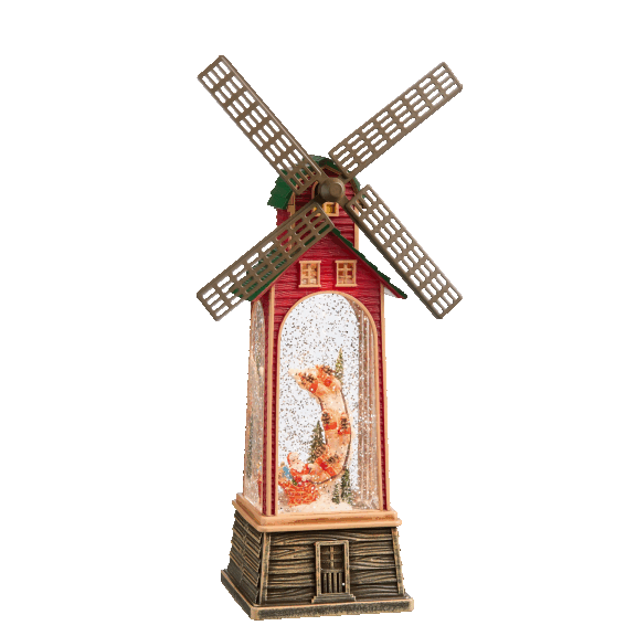 Roman Musical Lighted Swirl Santa and Sleigh Figurine