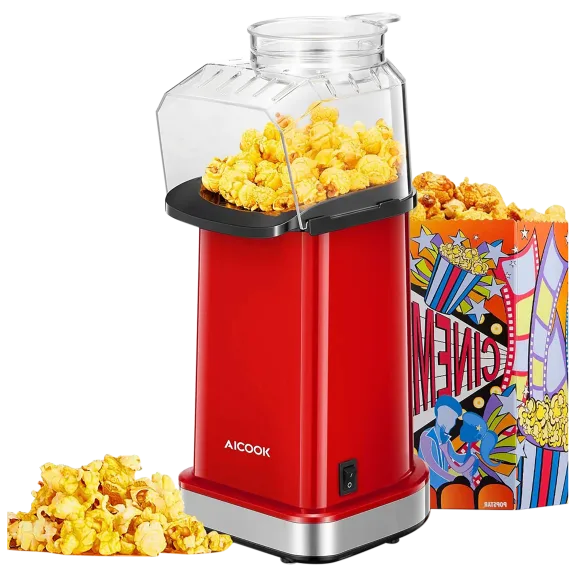 AICOOK Hot Air Popcorn Popper