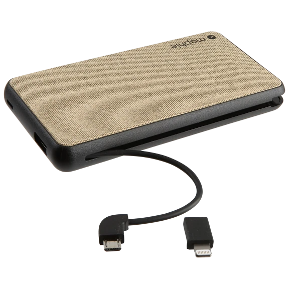 Mophie Powerstation Plus 6040mAh Portable Charger with Integrated Cable (Khaki)