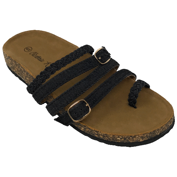 Victoria K. Women's Fashion Footbed Straps Sandals