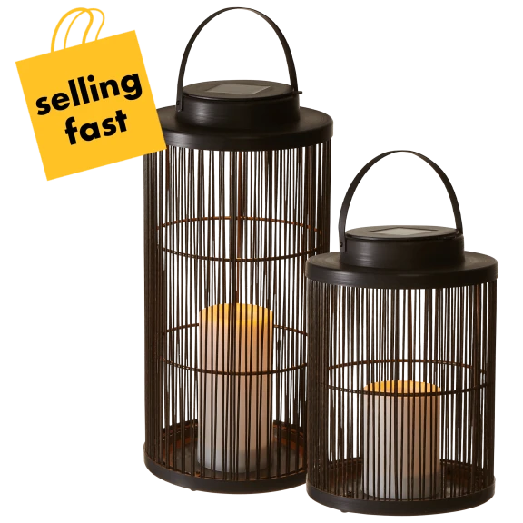 2-Pack: Sterno Solar Basket Lanterns