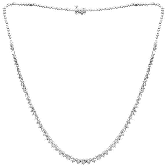 Diamond Muse 1 Carat TW Sterling Silver Tennis Necklace