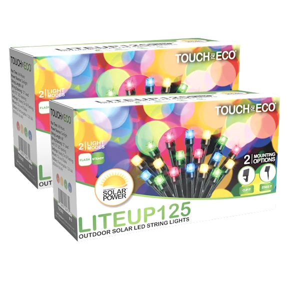 The Solar Powered LED String Lights (Two-Pack)