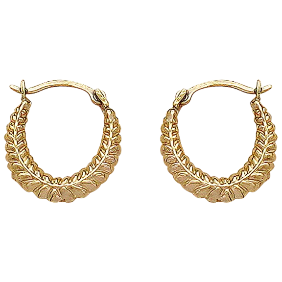 Pori Jewelers 10K Gold Mini Arrow Diamond Cut Huggie Hoop Earrings