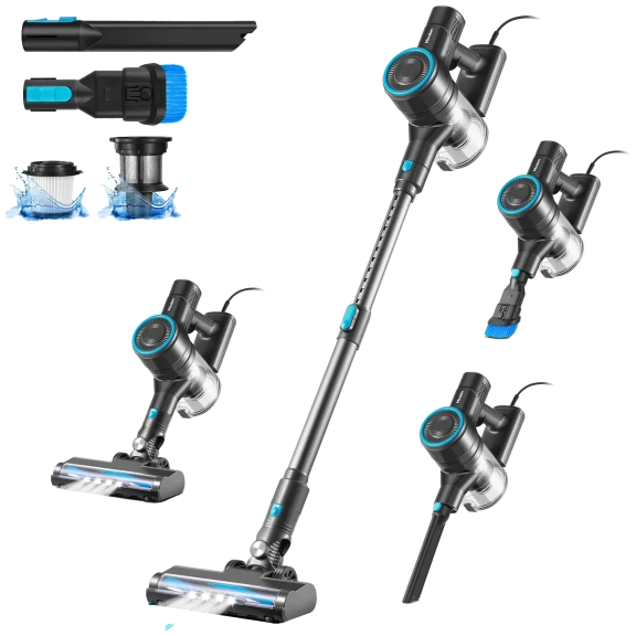 Moolan V5 6-in-1 Corded Stick Vacuum