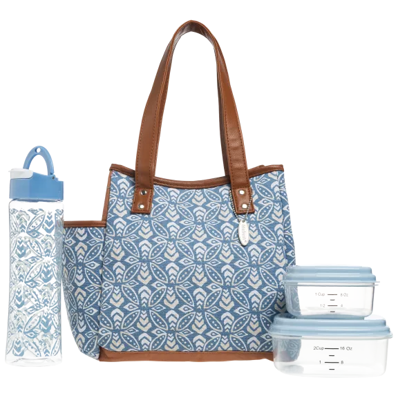 Fit & Fresh Westerly Insulated Lunch Bag Kit with Matching Bottle & Containers