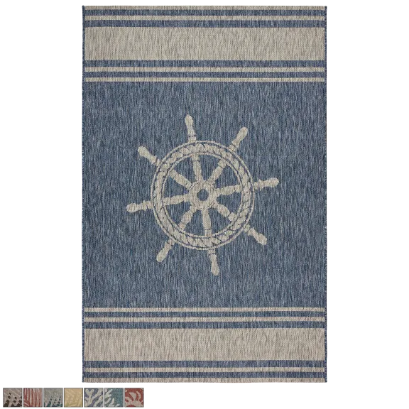 LR Resources 5'x7' Captiva Collection Inside/Outdoor Rug