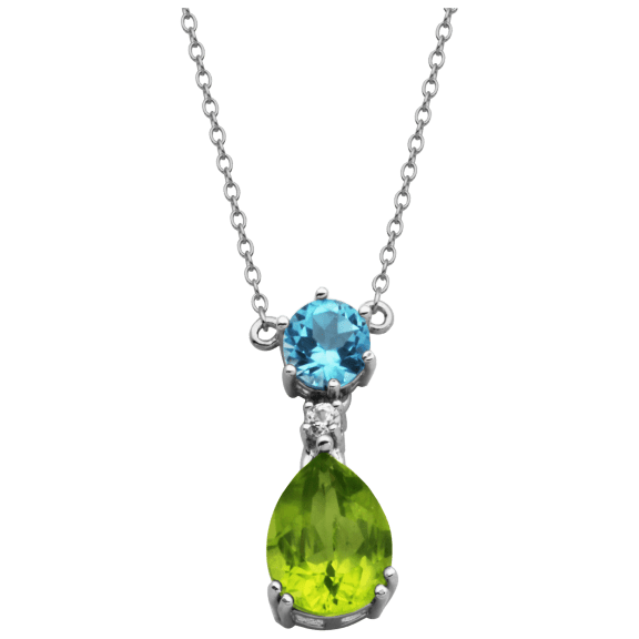 Morgan & Paige Sterling Silver Peridot Drop Pendant