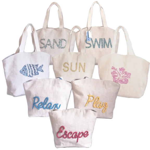 Handcrafted Large Canvas Beach Totes