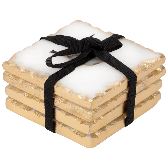 Alice Pazkus Set of 4 Square Marble Coasters