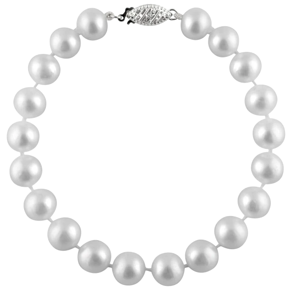 Splendid Pearls 7-8mm White Pearl Bracelet