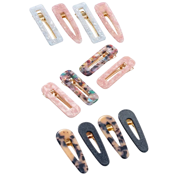 4-Pack Zoe Ayla Decorative Acetate Hair Clips