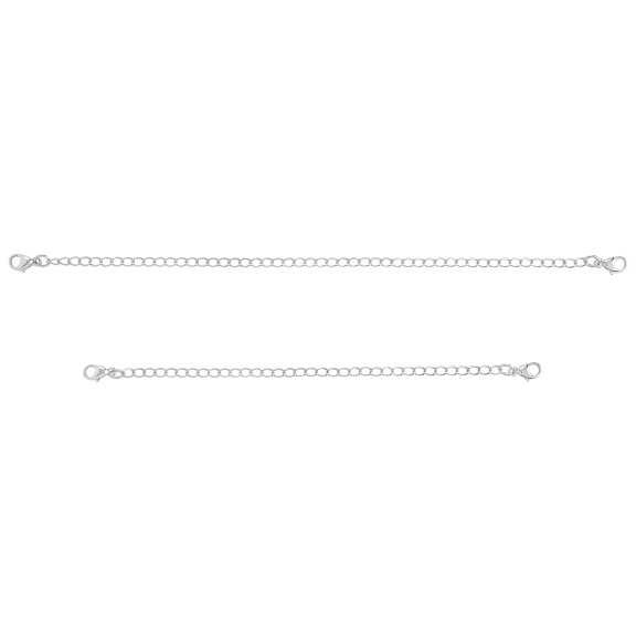 2-Pack: Rox & Rose Sterling Silver Necklace Extenders