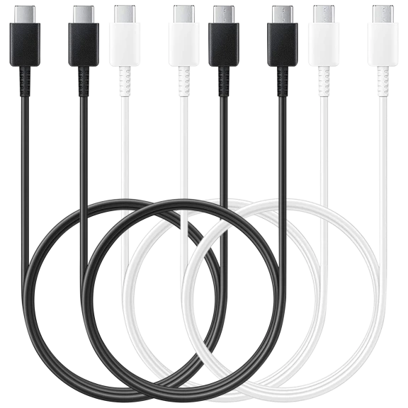 4-Pack: Samsung Galaxy USB-C Cable in Black & White