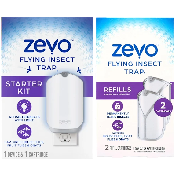 Zevo Flying Insect Trap Starter Kit & Cartridges