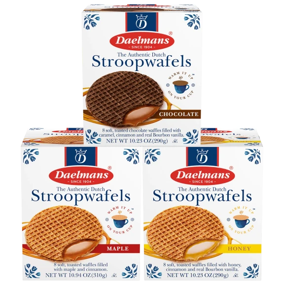 64-Pack: Daelmans Jumbo Stroopwafels (Honey, Best By 12/16/22)