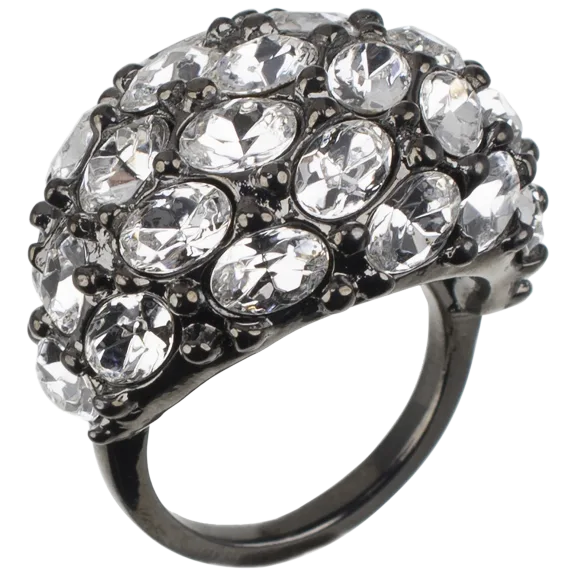 Kenneth Jay Lane Opulent Oval Pave Dome Ring