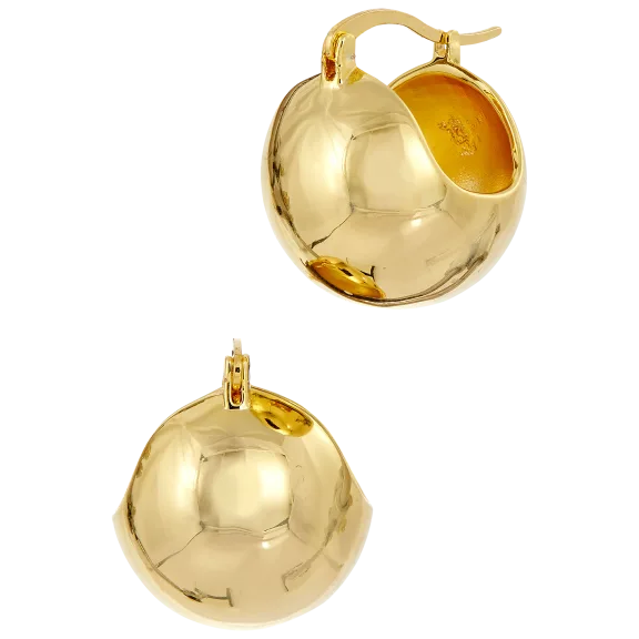 Savvy Cie 18K Gold Plated Bold Bucket Hoop Earrings
