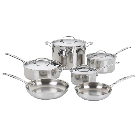 Cuisinart 10 Piece Stainless Steel Chef's Collection Cookware