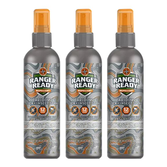 3-Pack: Ranger Ready Insect Repellent with 20% Picaridin 6oz Mist Spray Bottles