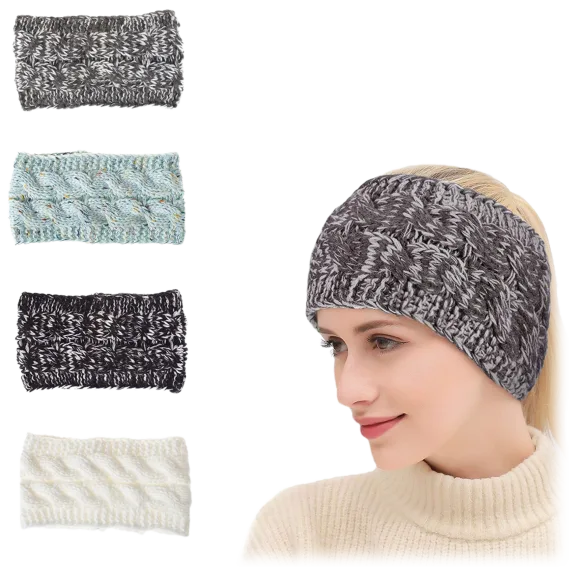 XIX 4-Pack: Women's Confetti Winter Headband Wrap and Ear Warmers