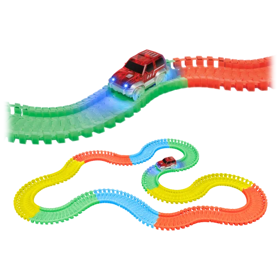 Galaxy Flex-Track 220 Piece Glow Track with Electric LED Light Car