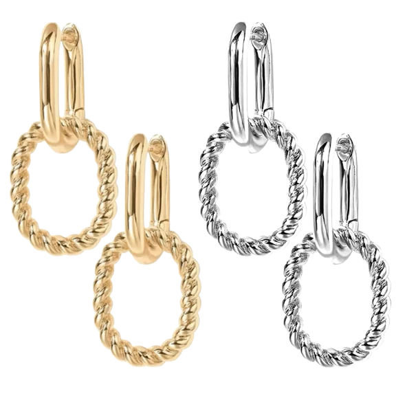 Hollywood Sensation Elegant Link Drop Earrings