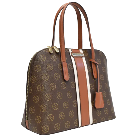 Adrienne Vittadini Signature Striped Dome Satchel