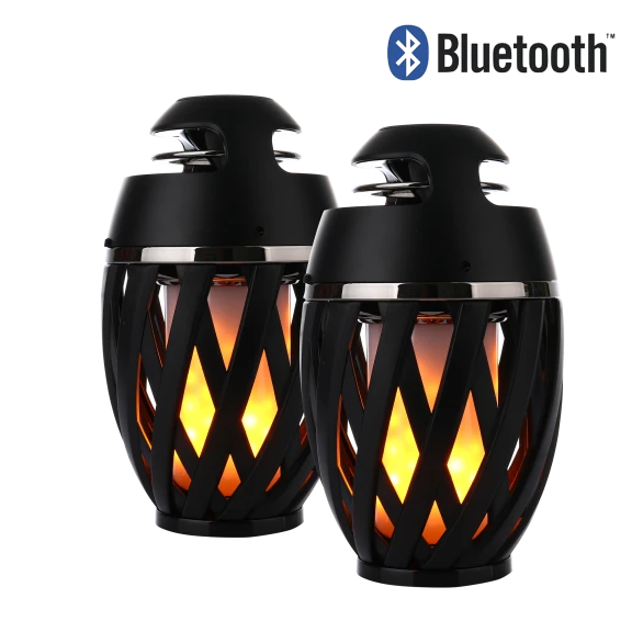 2-Pack: Gabba Goods Bluetooth LED Dancing Flame Speakers